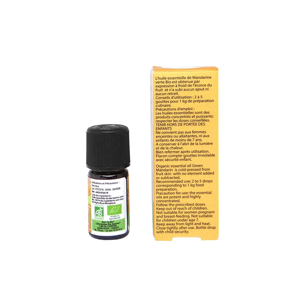 Huile essentielle Mandarine verte Certifiée Bio