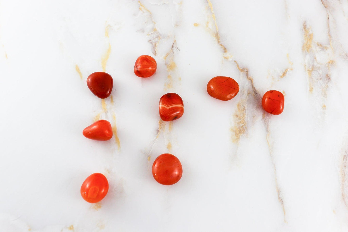 Carnelian tumbled stone