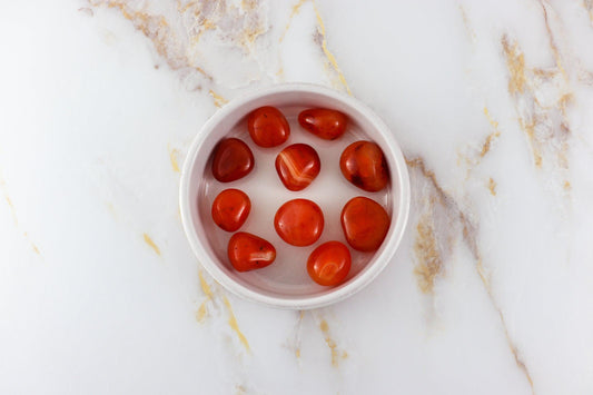 Carnelian tumbled stone