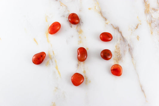 Carnelian tumbled stone
